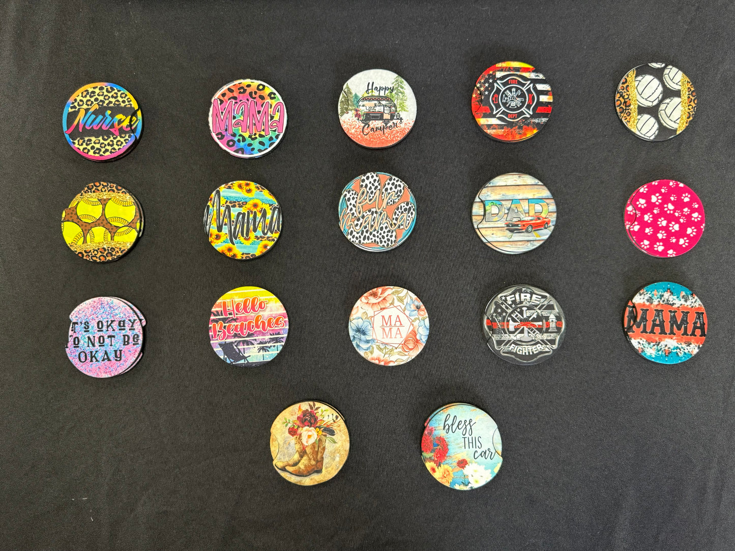 Neoprene Car coasters - Washable