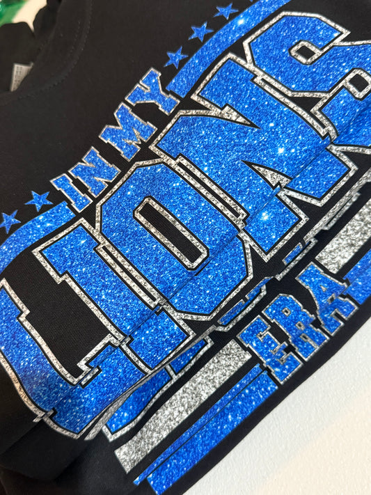 FAUX GLITTER In My Lions Era - Crewneck