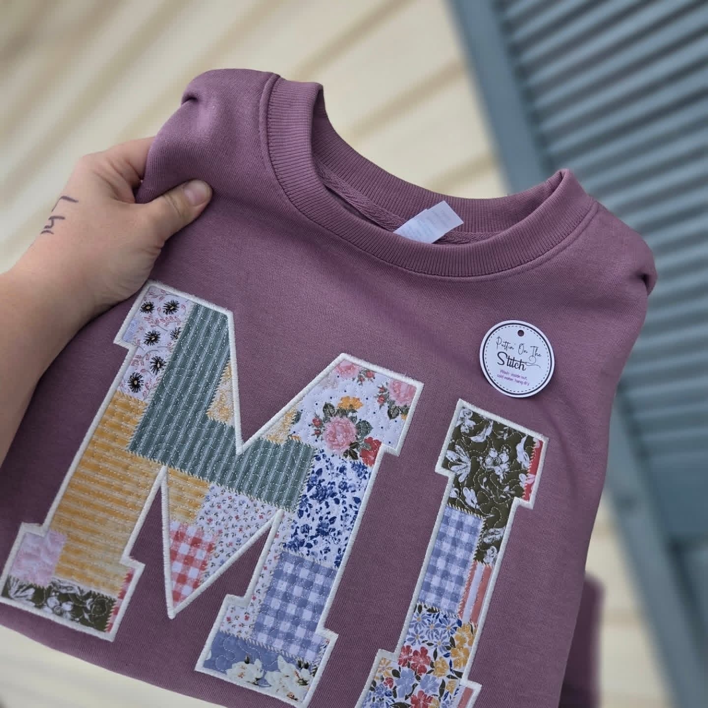MI Quilt Crewneck