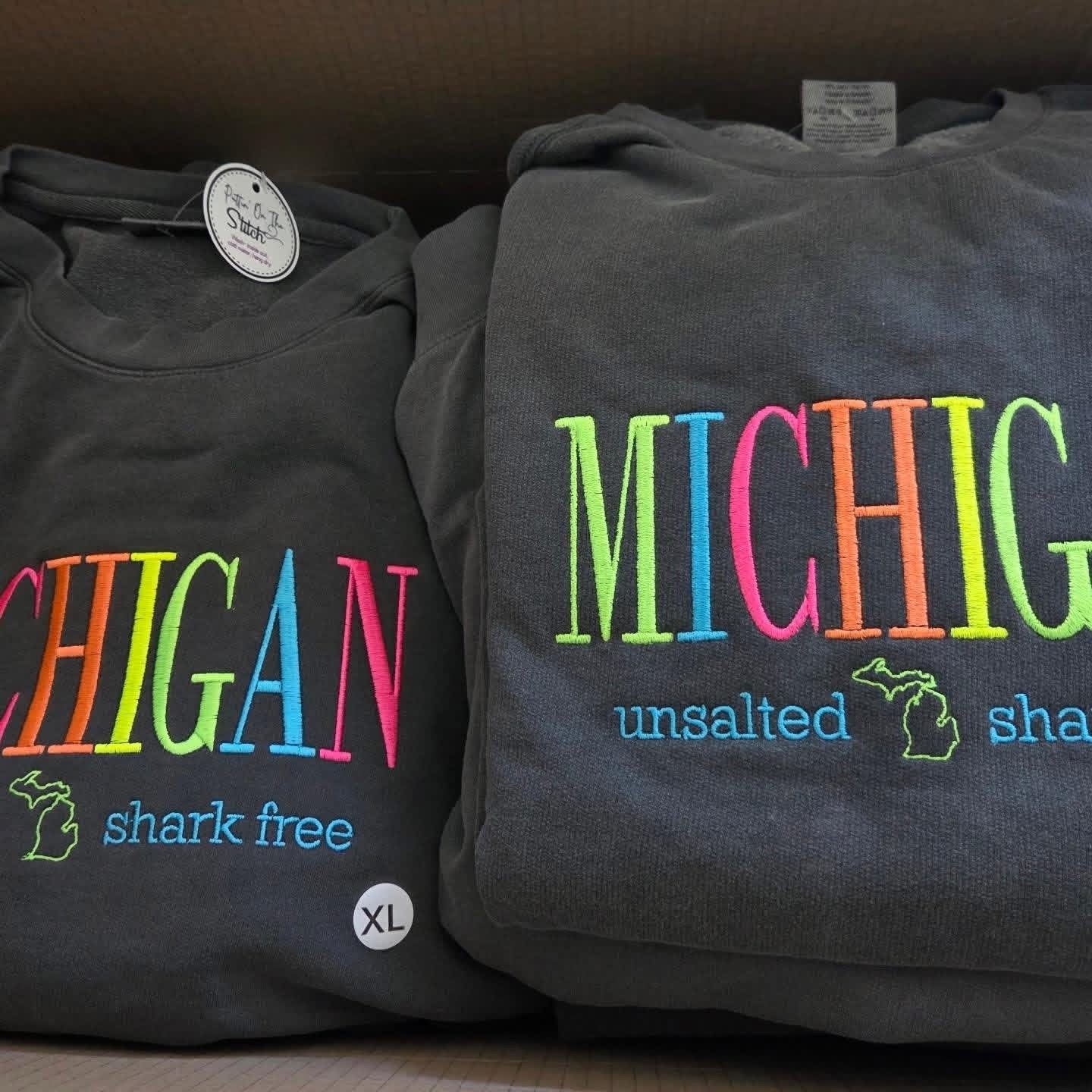 Neon Shark Free Michigan Crew