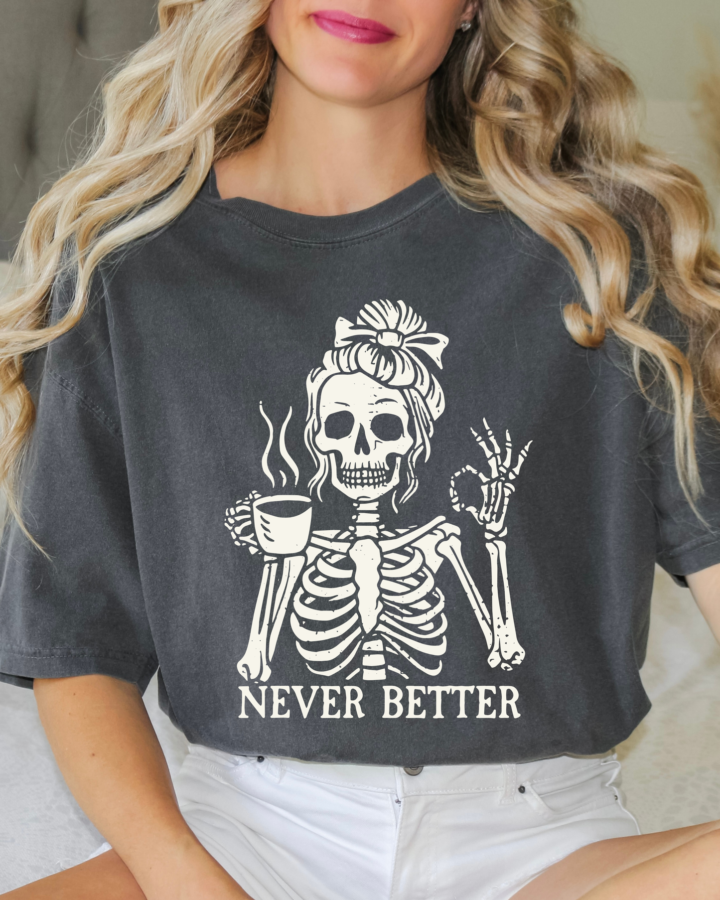 Never Better Tee - Pepper Gray