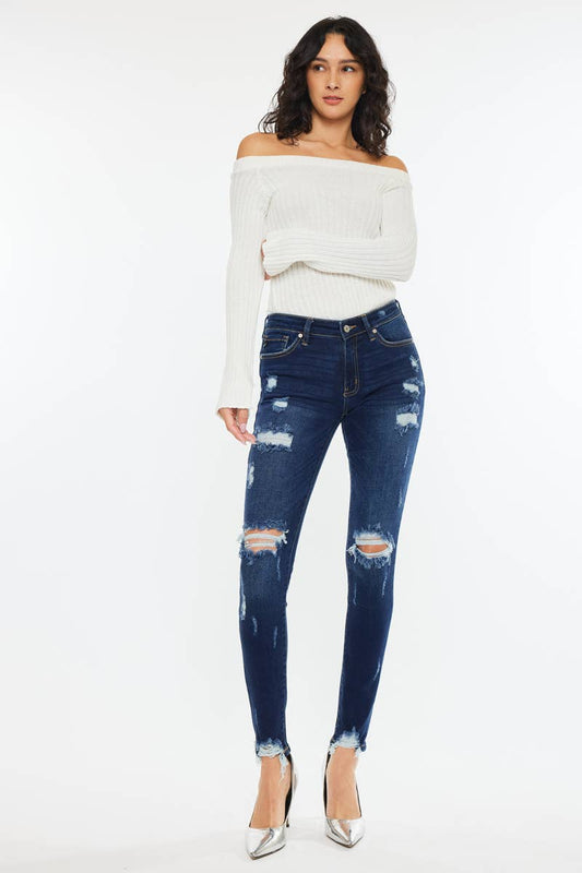 Mid Rise Distressed Super Skinny - KC5055KD