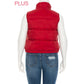PLUS Nylon High Neck Faux Down Puffer Vest