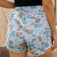 Camouflage Print Shirred High Waist Athleisure Shorts