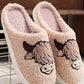 Western Bull Knit Plush Slippers ZK923