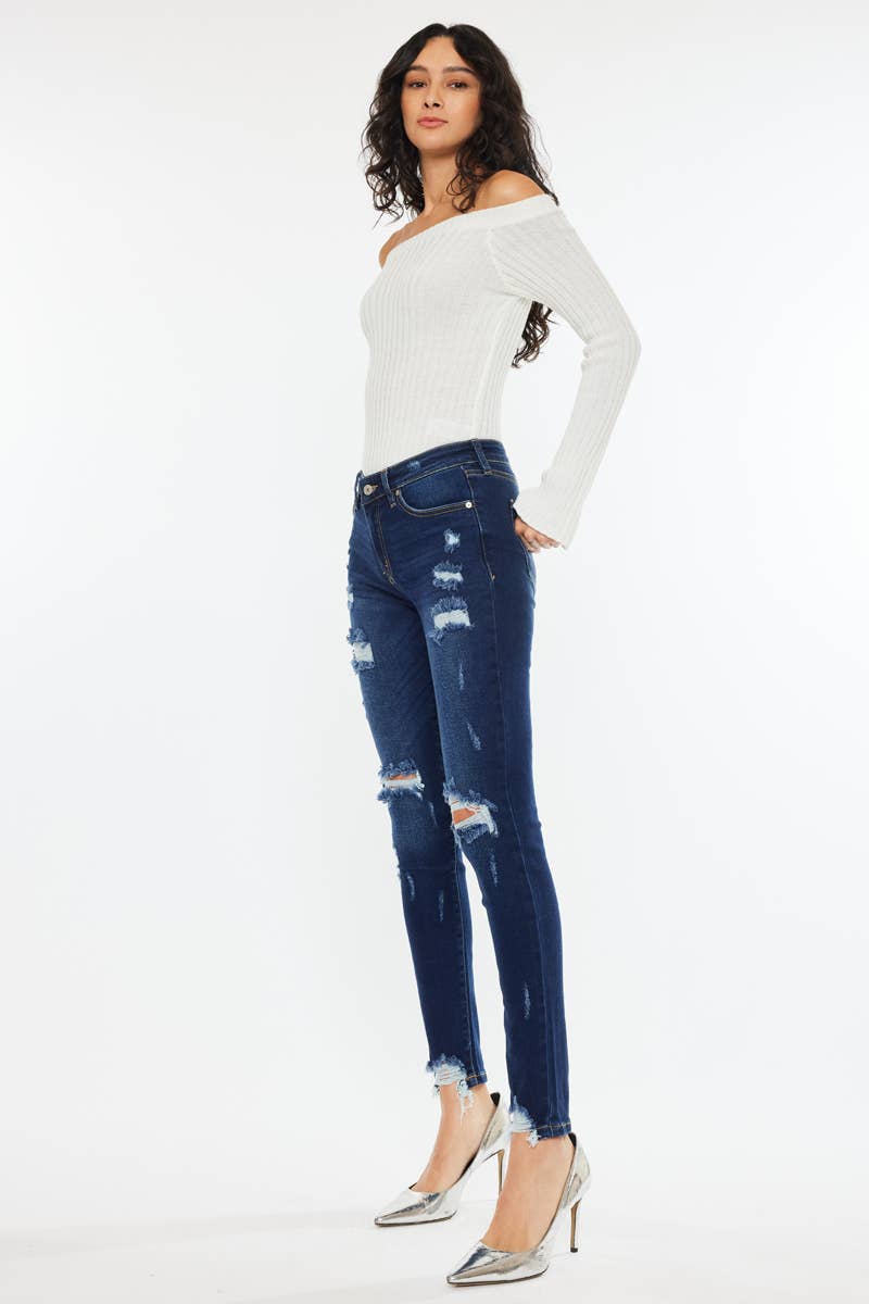 Mid Rise Distressed Super Skinny - KC5055KD