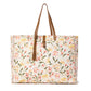 Brookside Cotton & Leather Weekender Bag in Blush Cream