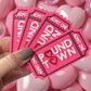 3D Printed Pound Town Tickets - Pink 4ct