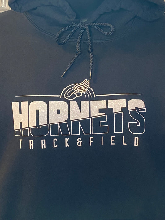 Hornets Track & Field - White Glitter