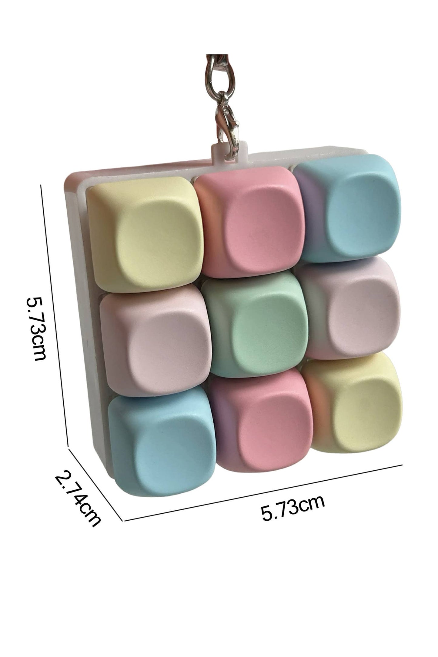 9 Button Keyboard Clicker Fidget Keychain