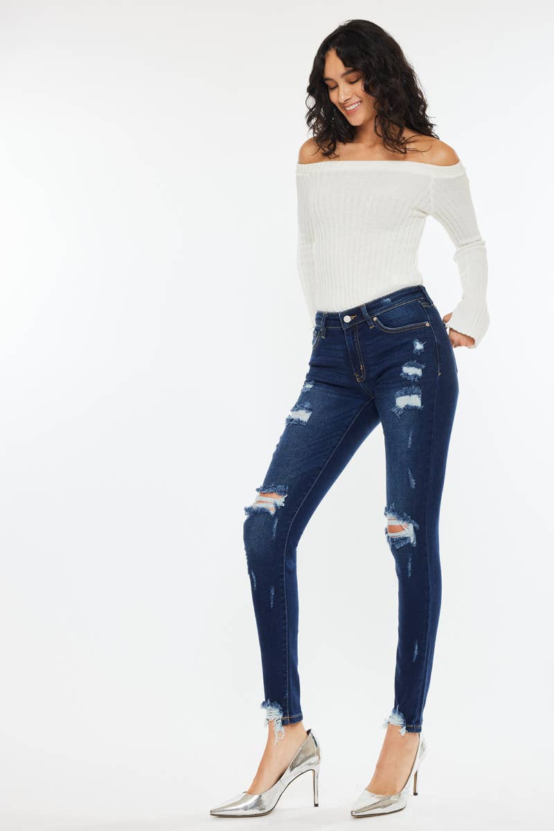 Mid Rise Distressed Super Skinny - KC5055KD