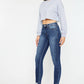 HIGH RISE RAW HEM ANKLE SKINNY JEANS