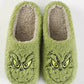 Green XMAS Grinch Fleece Slippers