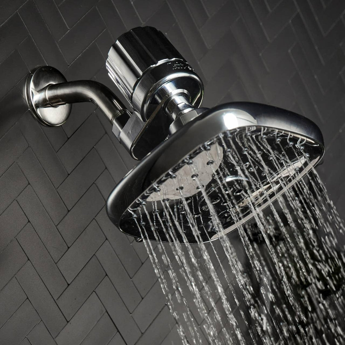 Chrome Shower Filter + Filter Refill SET