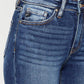 HIGH RISE RAW HEM ANKLE SKINNY JEANS