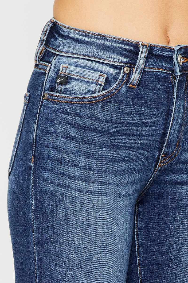 HIGH RISE RAW HEM ANKLE SKINNY JEANS
