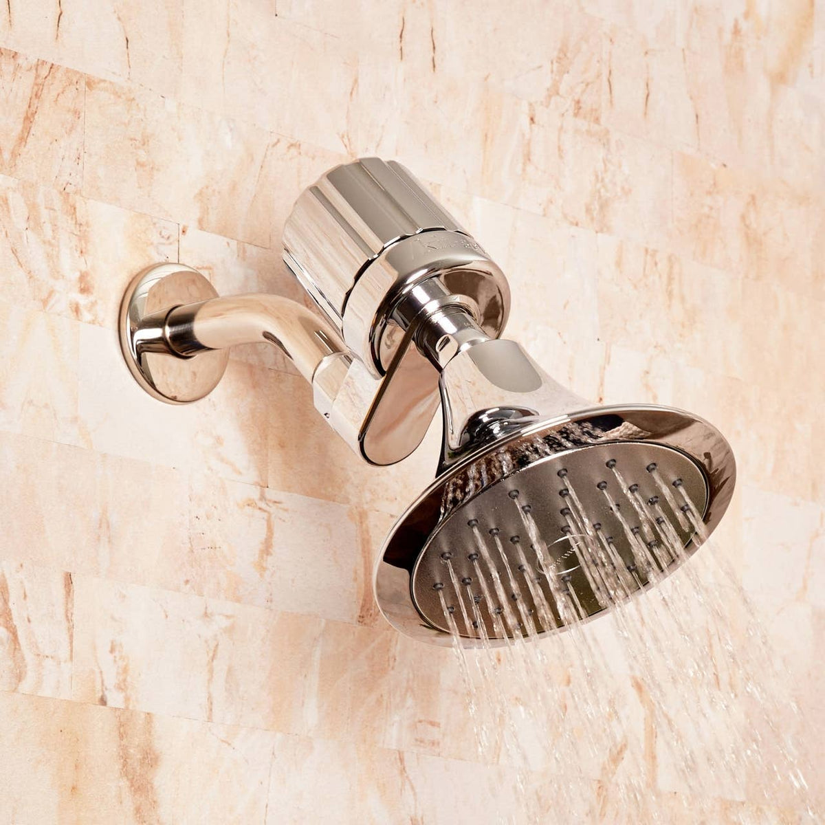 Chrome Shower Filter + Filter Refill SET