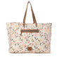 Brookside Cotton & Leather Weekender Bag in Blush Cream