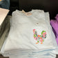 Floral Chicken Pocket - Chambray Blue