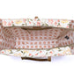 Brookside Cotton & Leather Weekender Bag in Blush Cream