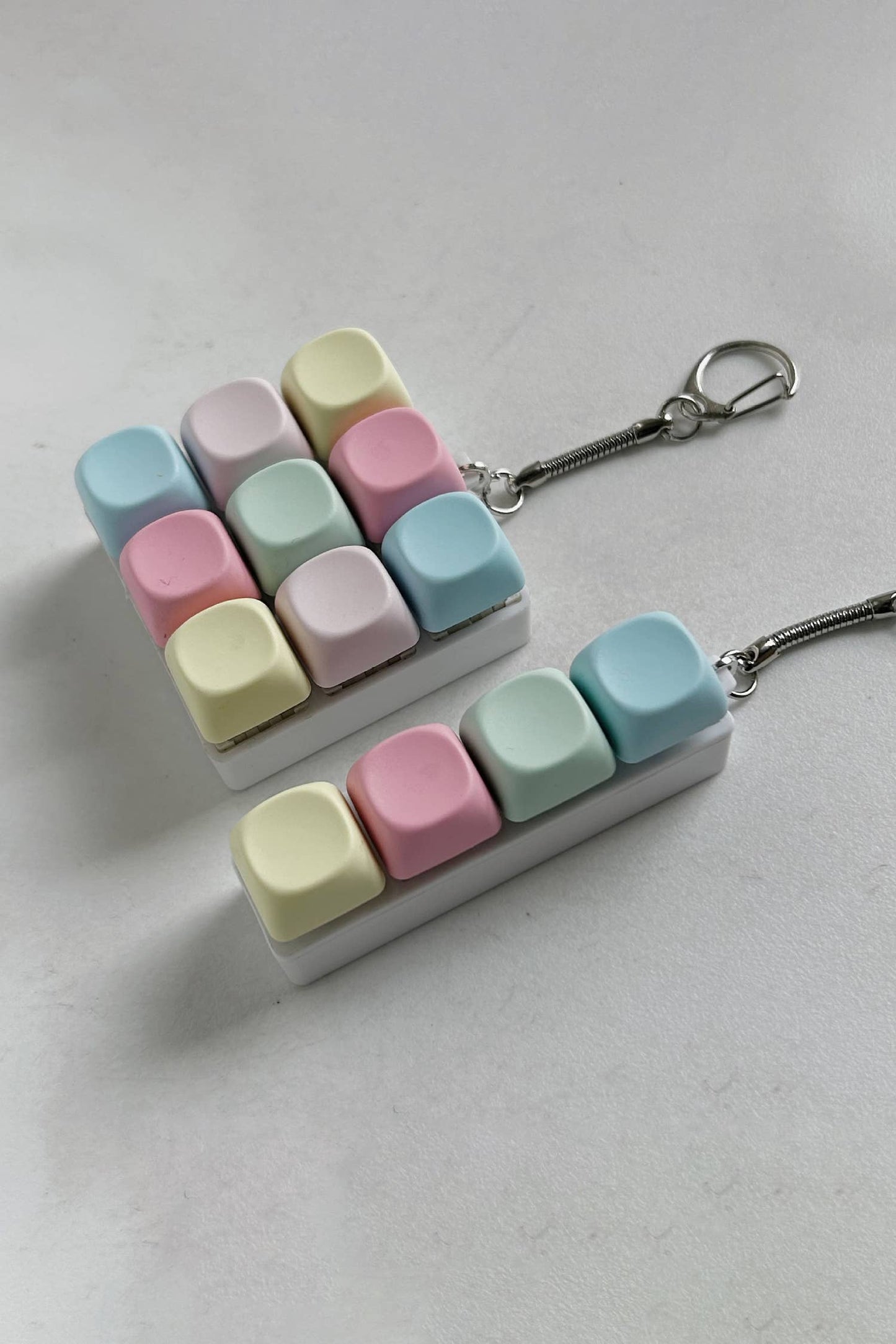 9 Button Keyboard Clicker Fidget Keychain