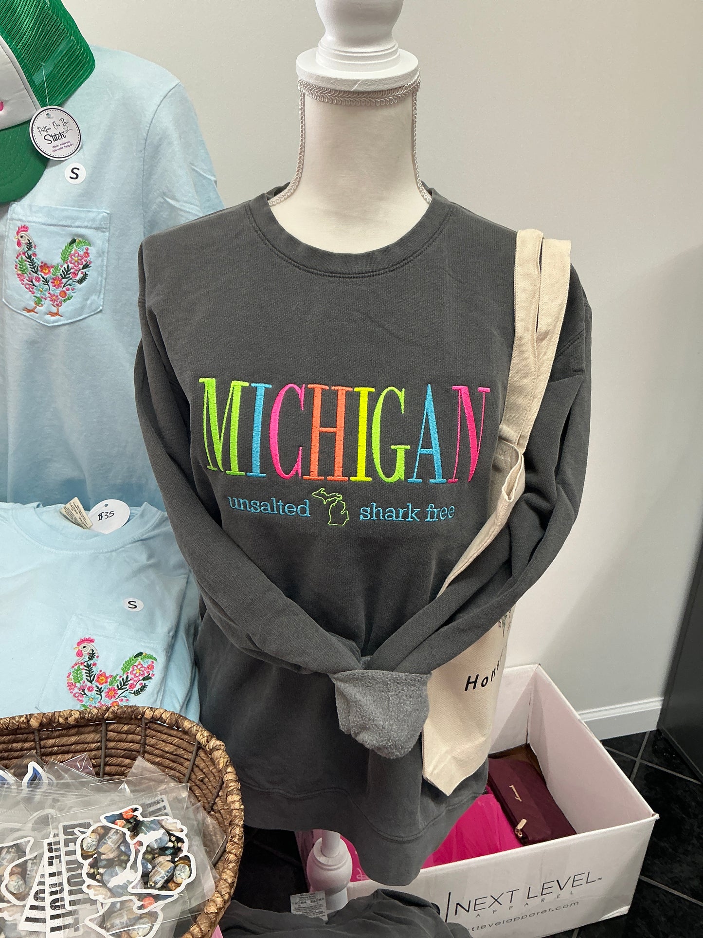 Neon Shark Free Michigan Crew