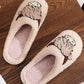 Western Bull Knit Plush Slippers ZK923