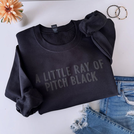 Little Ray of Pitch Black Crewneck