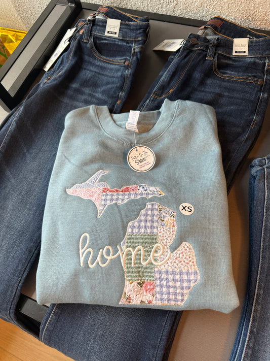 Michigan Home Crewneck - Blue