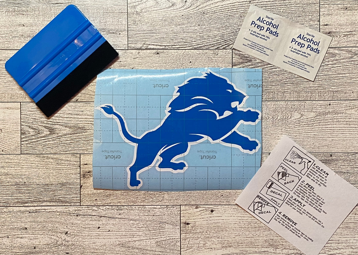 Lions Decal - 7” W x 5.3” H