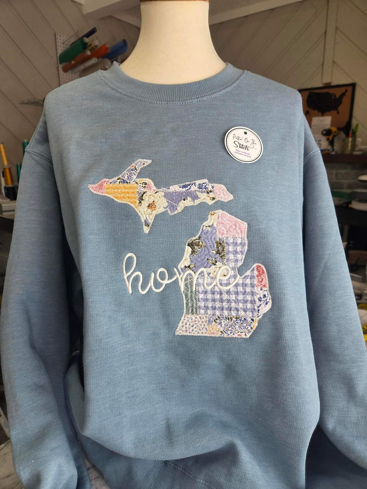 Michigan Home Crewneck - Blue
