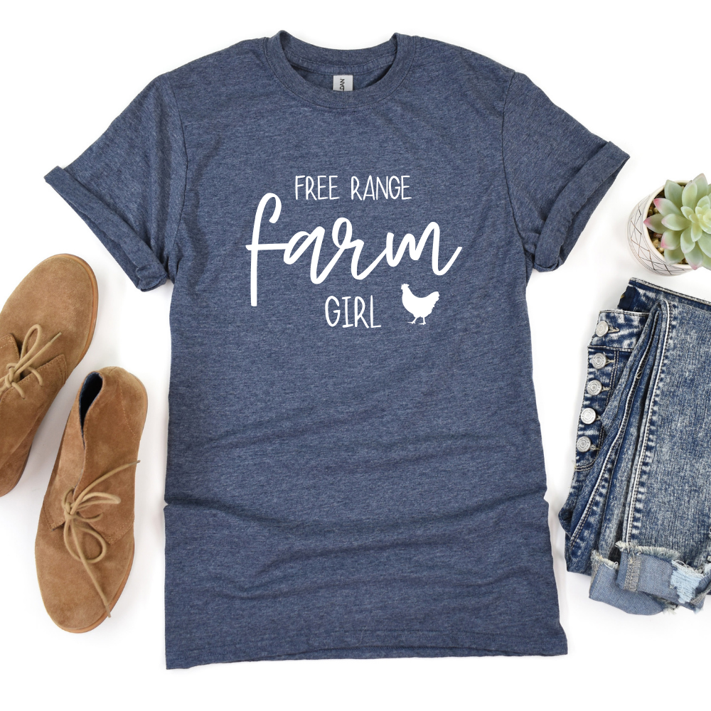 Free Range Farm Girl Adult Tee