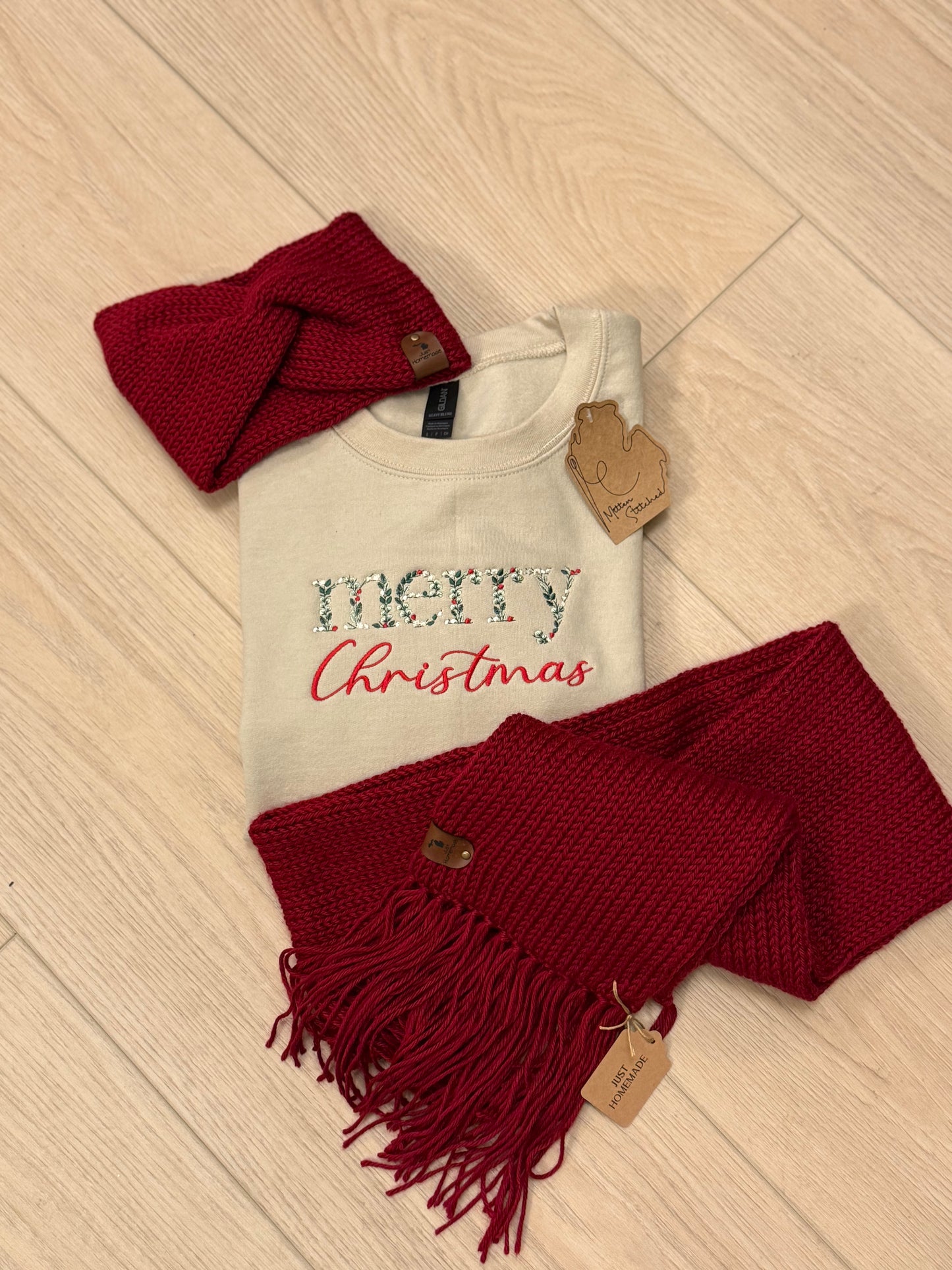 Floral Merry Christmas Crewneck