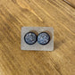 Black & Silver Druzy Studs