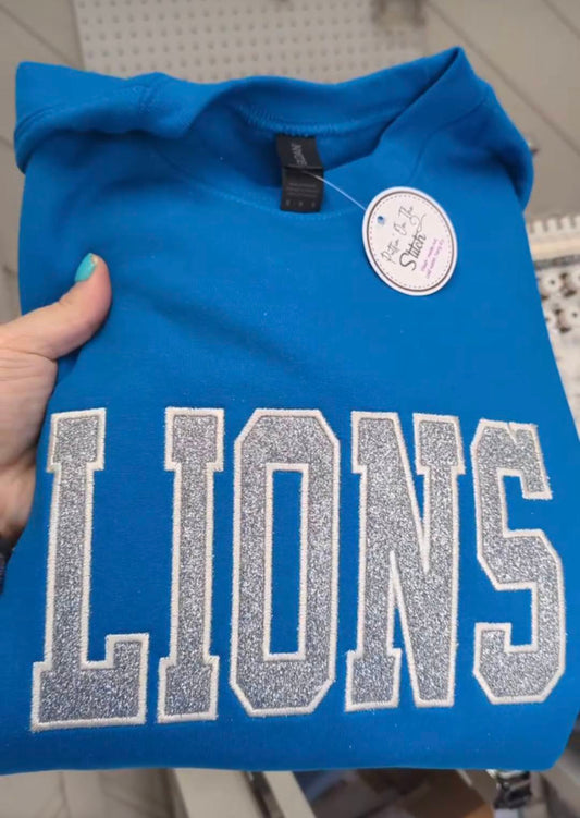 Lions Crewneck Sapphire Blue/Silver