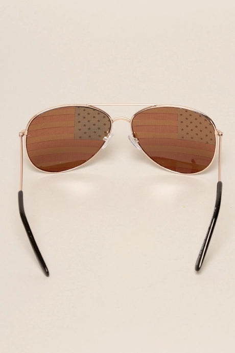 USA American Flag Aviator Sunglasses