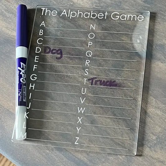 Acrylic Dry Erase Games