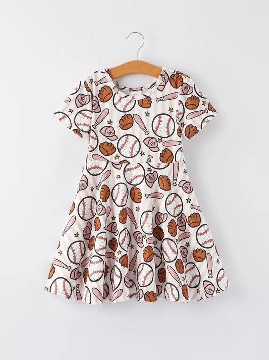 Girls Baseball Cutie Dress