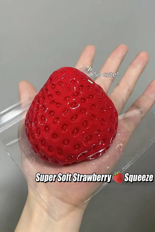 Realistic Strawberry Jelly Squishy Toy