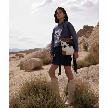 Tumbleweed Trail Fringed Hand-Tooled Bag