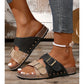 Western Suede Rivet Leather Slip-on Shoes
