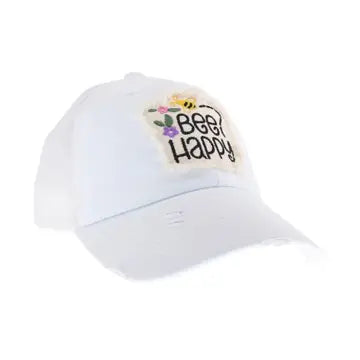 C.C. Kids Bee Happy Ponytail Cap