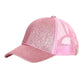 C.C. Kids Glitter Fabric with Mesh Pony Cap