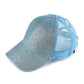 C.C. Kids Glitter Fabric with Mesh Pony Cap