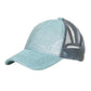 C.C. Kids Glitter Fabric with Mesh Pony Cap