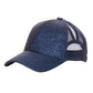 C.C. Kids Glitter Fabric with Mesh Pony Cap