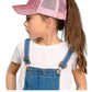 C.C. Kids Glitter Fabric with Mesh Pony Cap