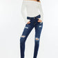 Mid Rise Distressed Super Skinny - KC5055KD