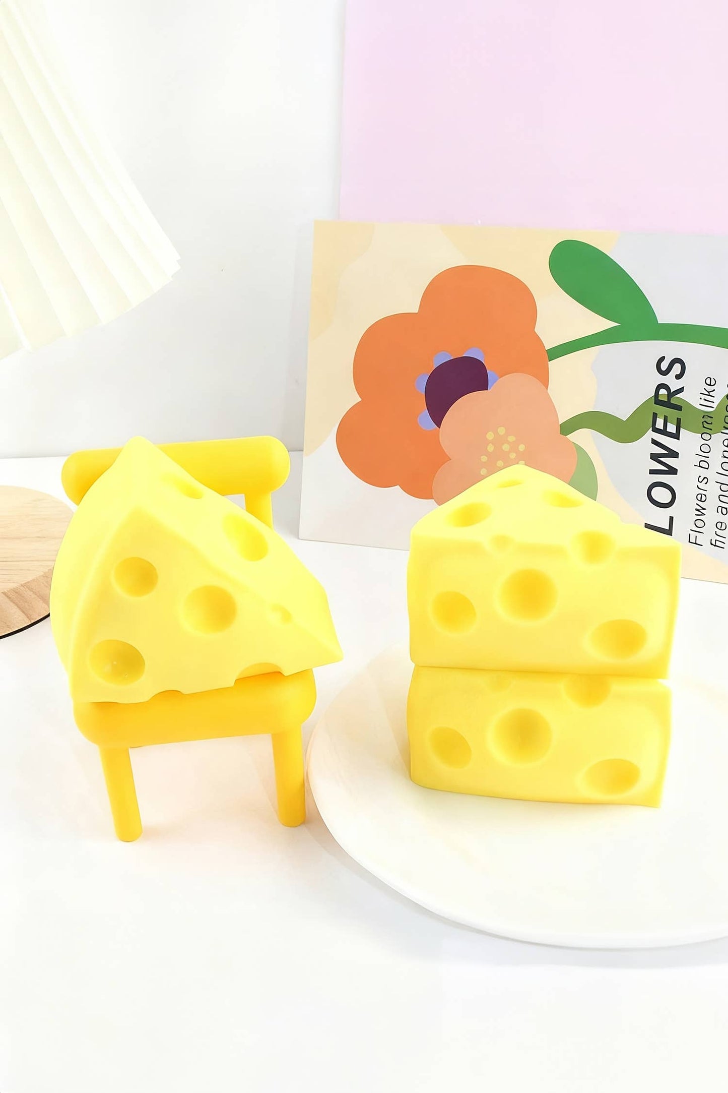 Popcorn Scented Cheese Wedge Squishy Toy
