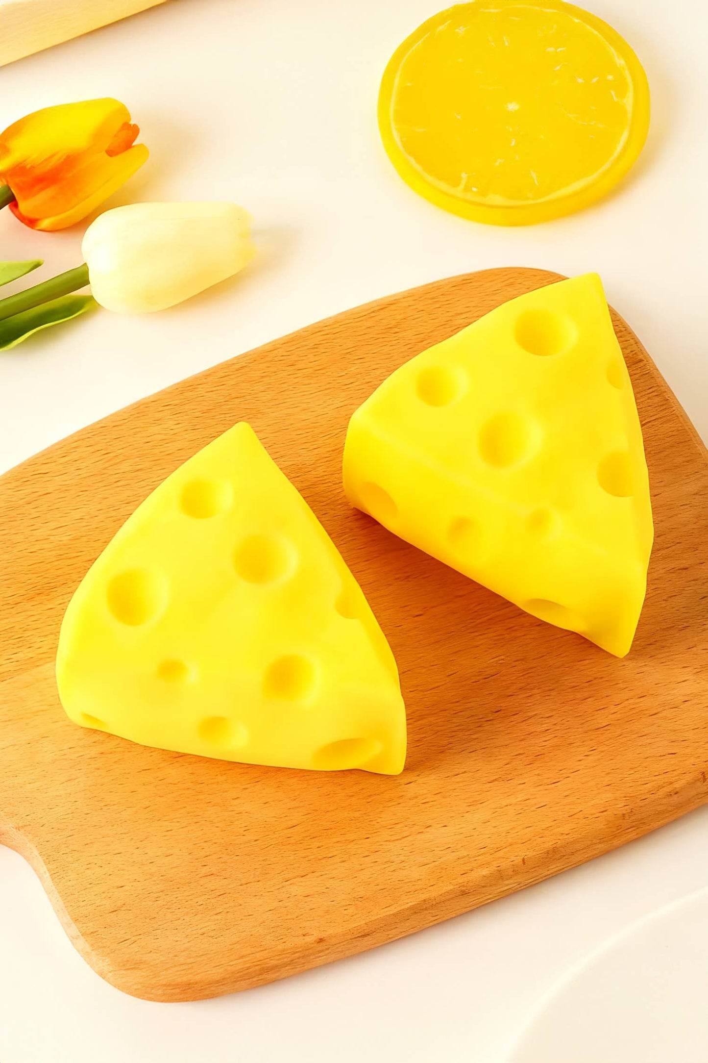 Popcorn Scented Cheese Wedge Squishy Toy